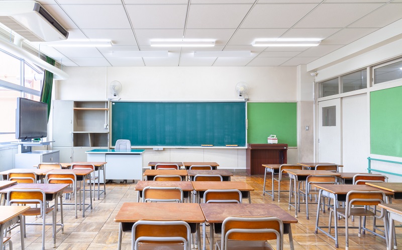 empty classroom coronavirus school closures