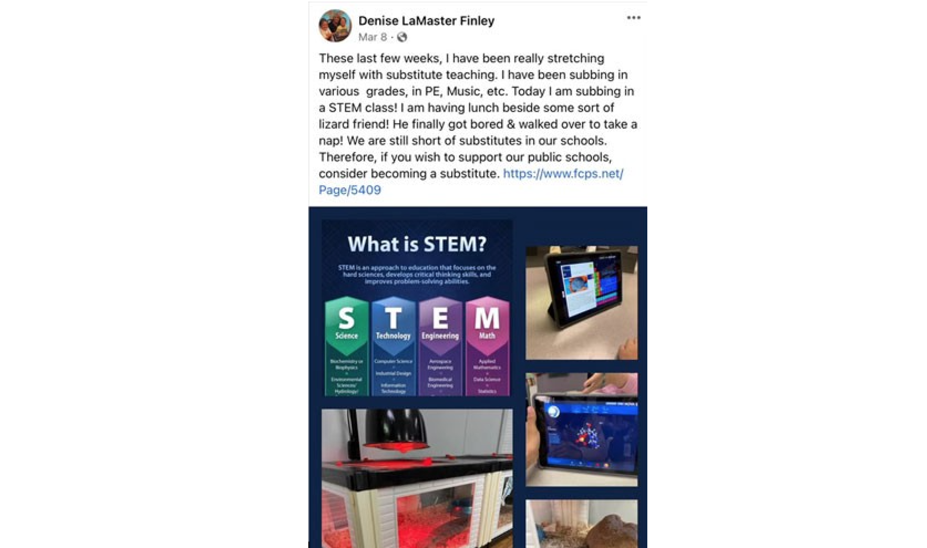 Facebook post