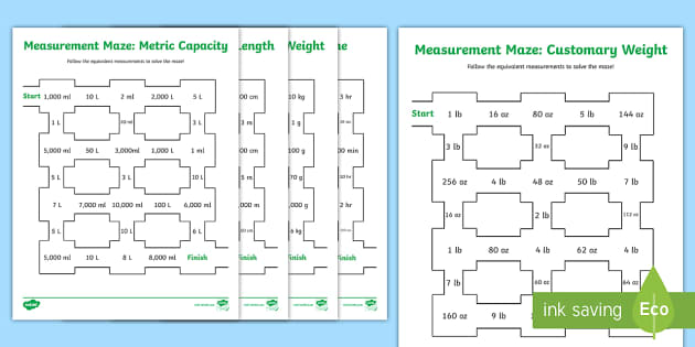 Measurement Mazes Math Pack Image
