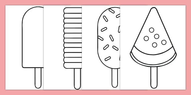 Ice Pop Coloring Pages Image
