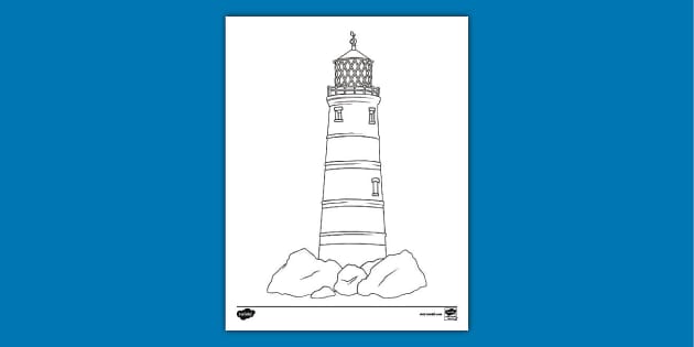 Lighthouse Coloring Sheet Image