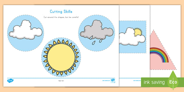 Weather Cutting Skills Activity Image