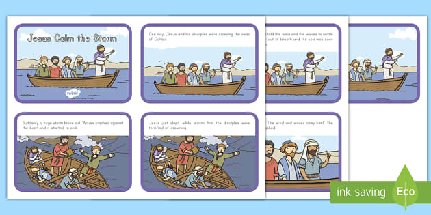 Jesus Calms the Storm Story Sequencing Cards Image