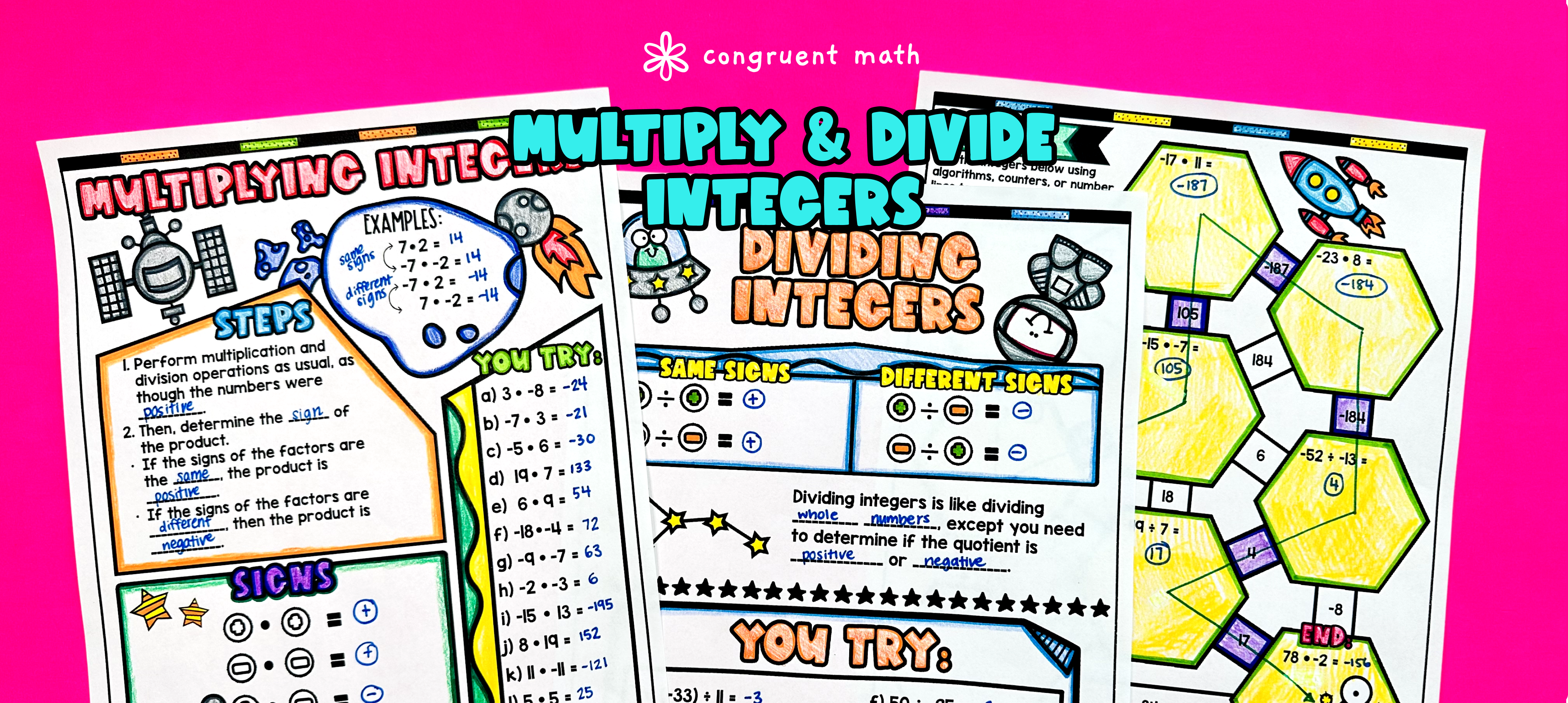 multiplying dividing integers image