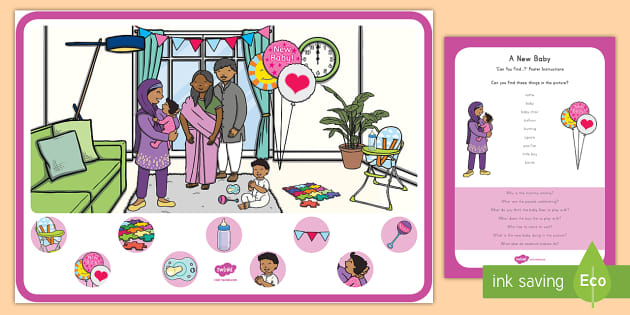 New Baby Can You Find? Picture Activity Image