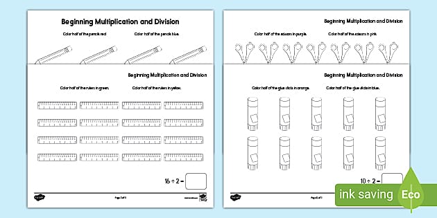 Beginning Multiplication and Division Activity Image