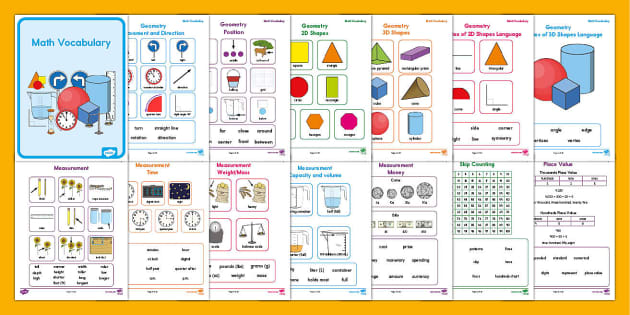 Math Vocabulary Booklet Image
