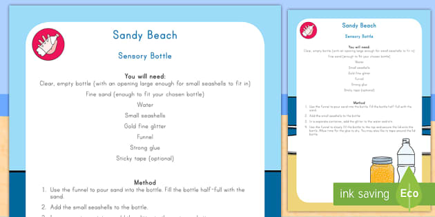 Sandy Beach Sensory Bottle Image