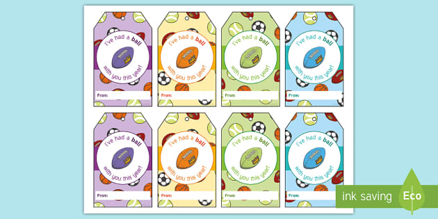 Teacher Appreciation – Recess Equipment Gift Tags Image