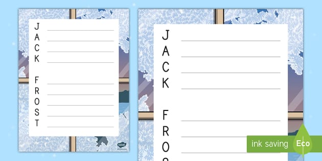 Jack Frost Acrostic Poem Image
