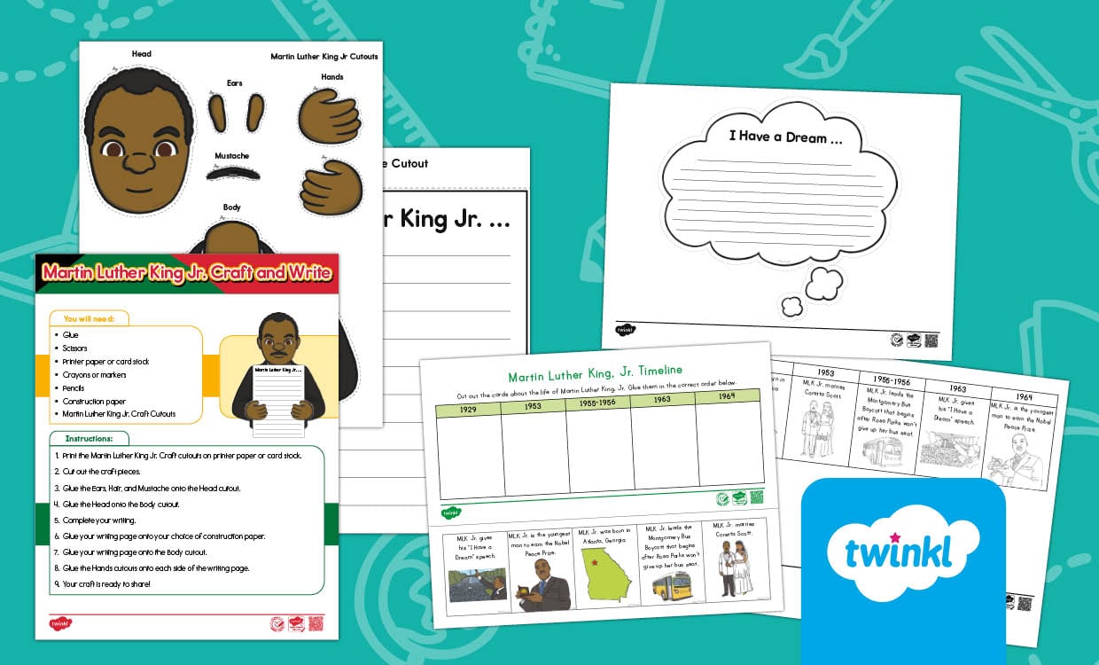 Martin Luther King Jr. Lesson Activity for K-2nd Grade