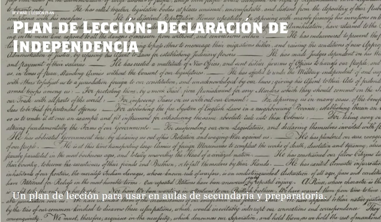 Plan de Lección: Declaración de Independencia