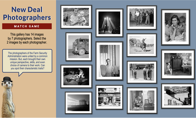 New Deal Photographers Match Game