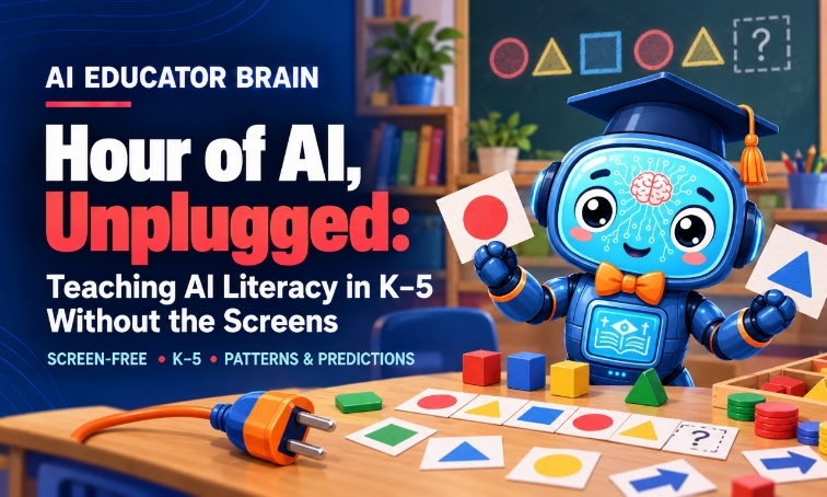 Hour of AI, Unplugged: Teaching AI Literacy in K–5 Without the Screens