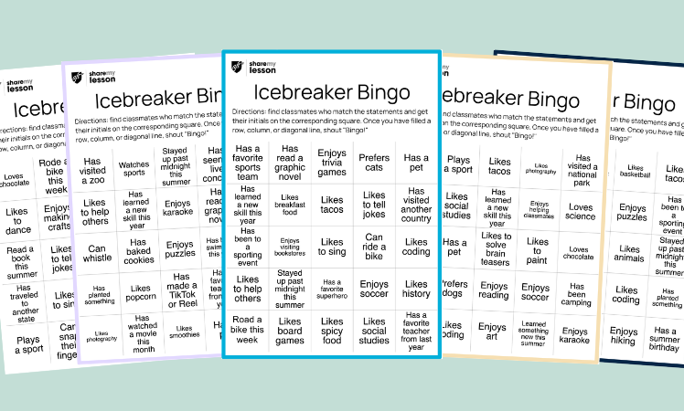 Icebreaker bingo