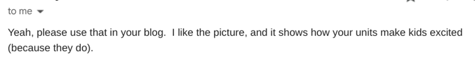 student's email response