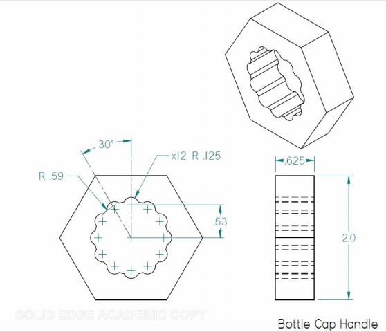 Hexagon Bottle Cap removal tool