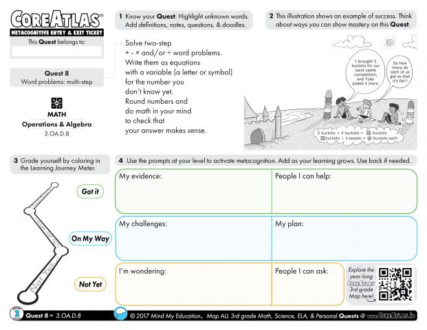 CoreAtlas Entry/Exit Ticket: Word Problems multi-step (3rd grade ...