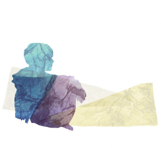 sketch of student sitting