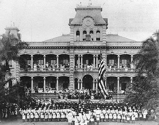 Raising the American Flag in Hawaii