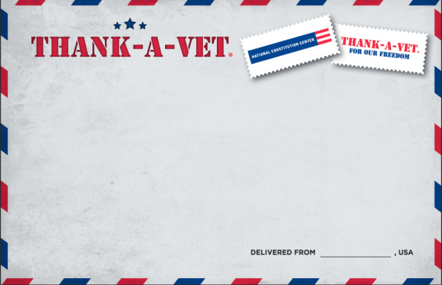 Thank-A-Vet postcard