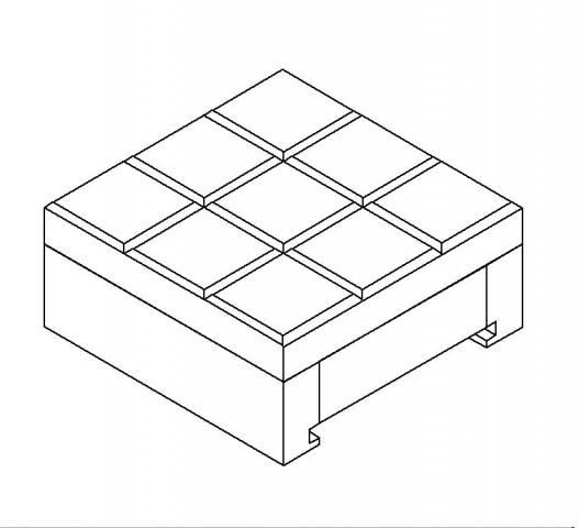 Tic Tac Toe Board container for pieces