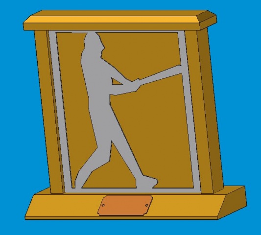 Trophy with metal Batter Insert