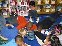 Students and the class pet
