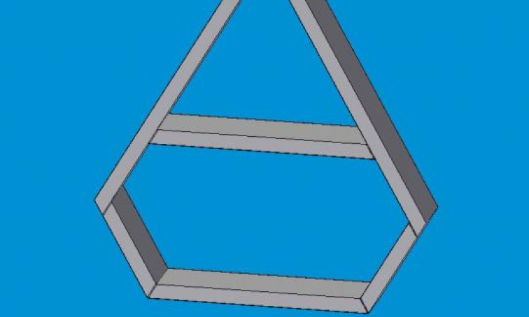 Truncated corner Triangular Shadow Box shop project