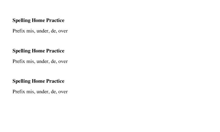 Preview of Wordlist_Prefix_mis_under_de_over.docx - page 1
