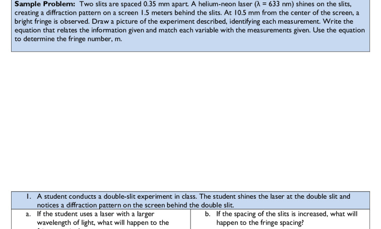 Preview of Diffraction Practice Problems.pdf - page 1